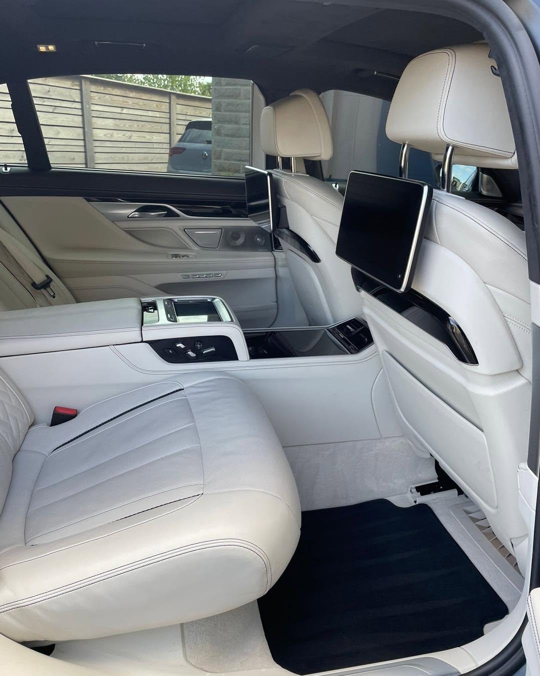 Cream leather interior and rear cabin